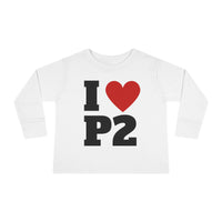 The "I ♥ P2" Toddler Long Sleeve Tee